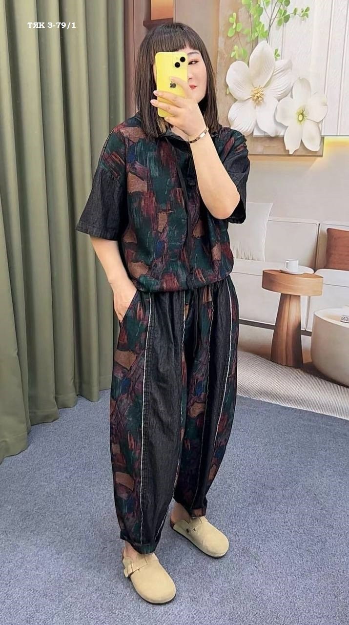 костюм повседневный,бохо стиль одежда,женские костюмы,брюки бохо,широкие брюки