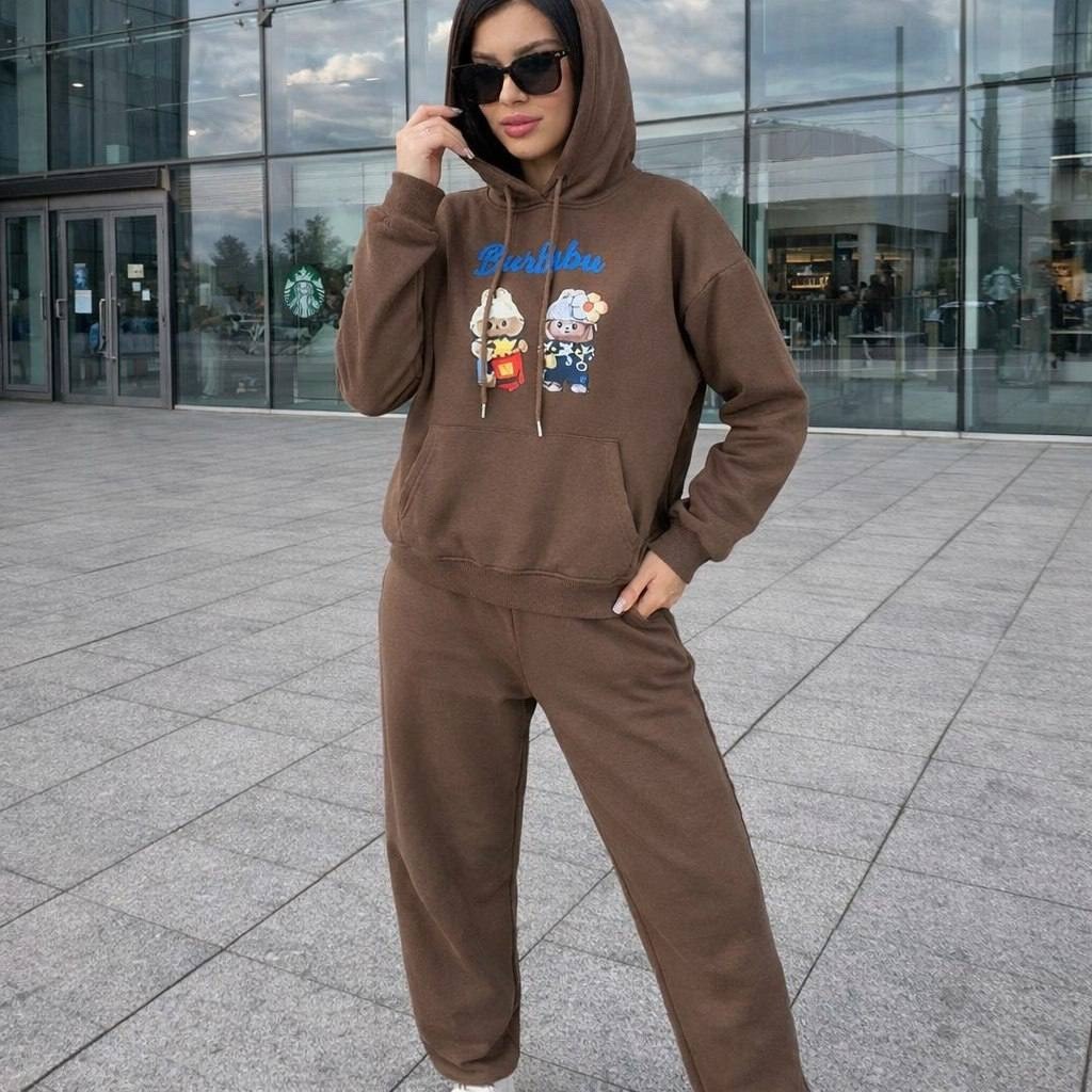 стильный костюм с принтом "twbear",костюм спортивный на молнии, палаццо с кулиской liya цвет желтый,спортивный костюм,костюм,спортивный костюм женский