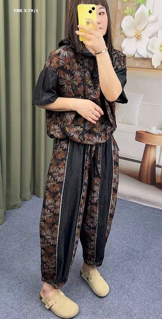 костюм повседневный,бохо стиль одежда,женские костюмы,брюки бохо,широкие брюки