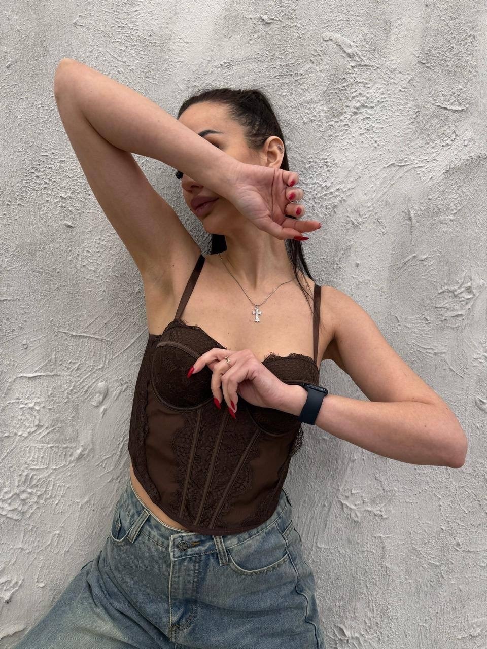 корсет женский dzhanelidze 9009 черный m,корсетный топ,топ корсет,корсет топ женский,корсет черный