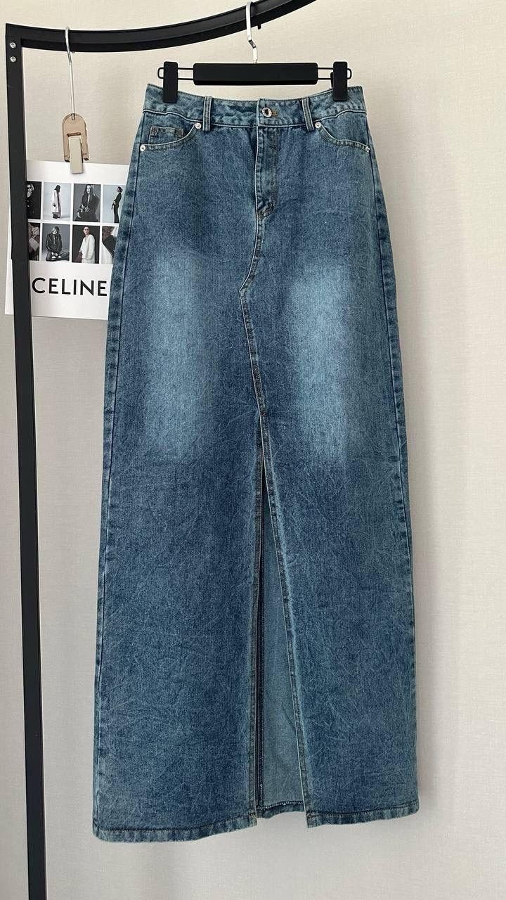 джинсовая юбка женская с высокой талией,юбка джинсовая женская,джинсовая юбка длинная,джинсовая юбка,женская длинная джинсовая юбка с разрезом и высокой талией в корейском стиле