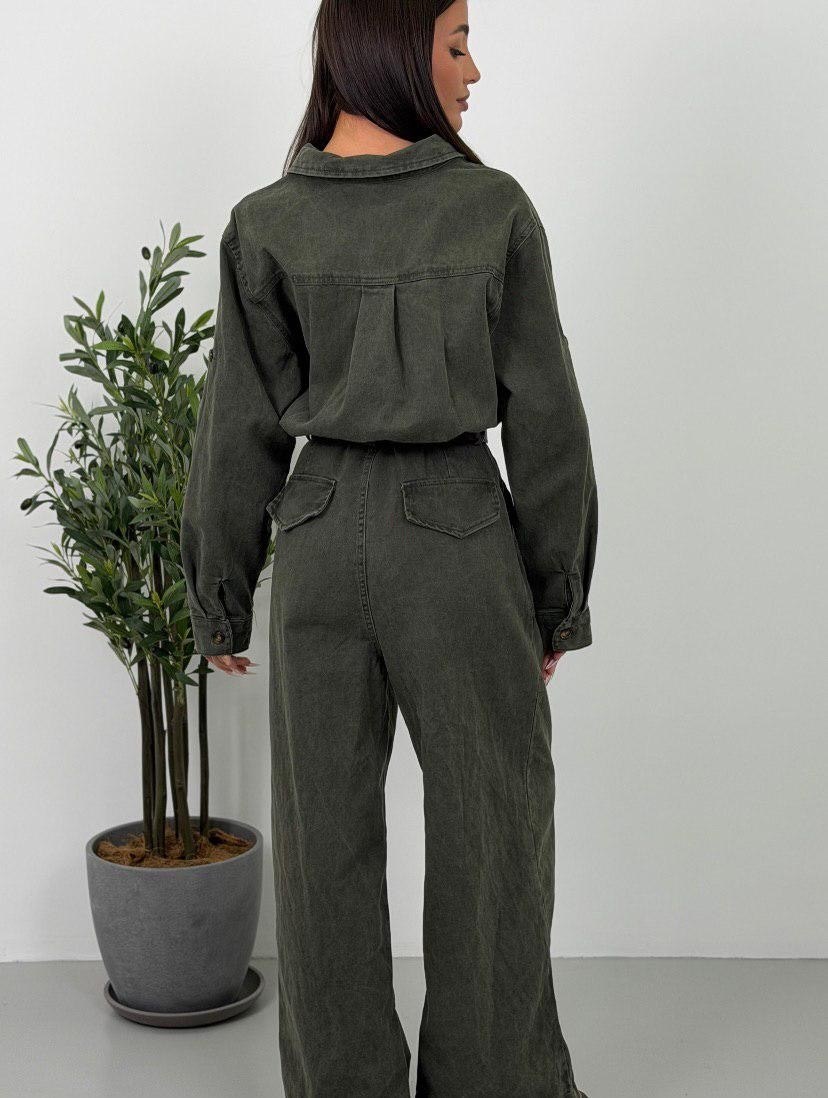 комбинезон davydoff 8014 хаки,комбинезон женский,комбинезон,комбинезон женский хаки,женский комбинезон davydoff 8014 хаки