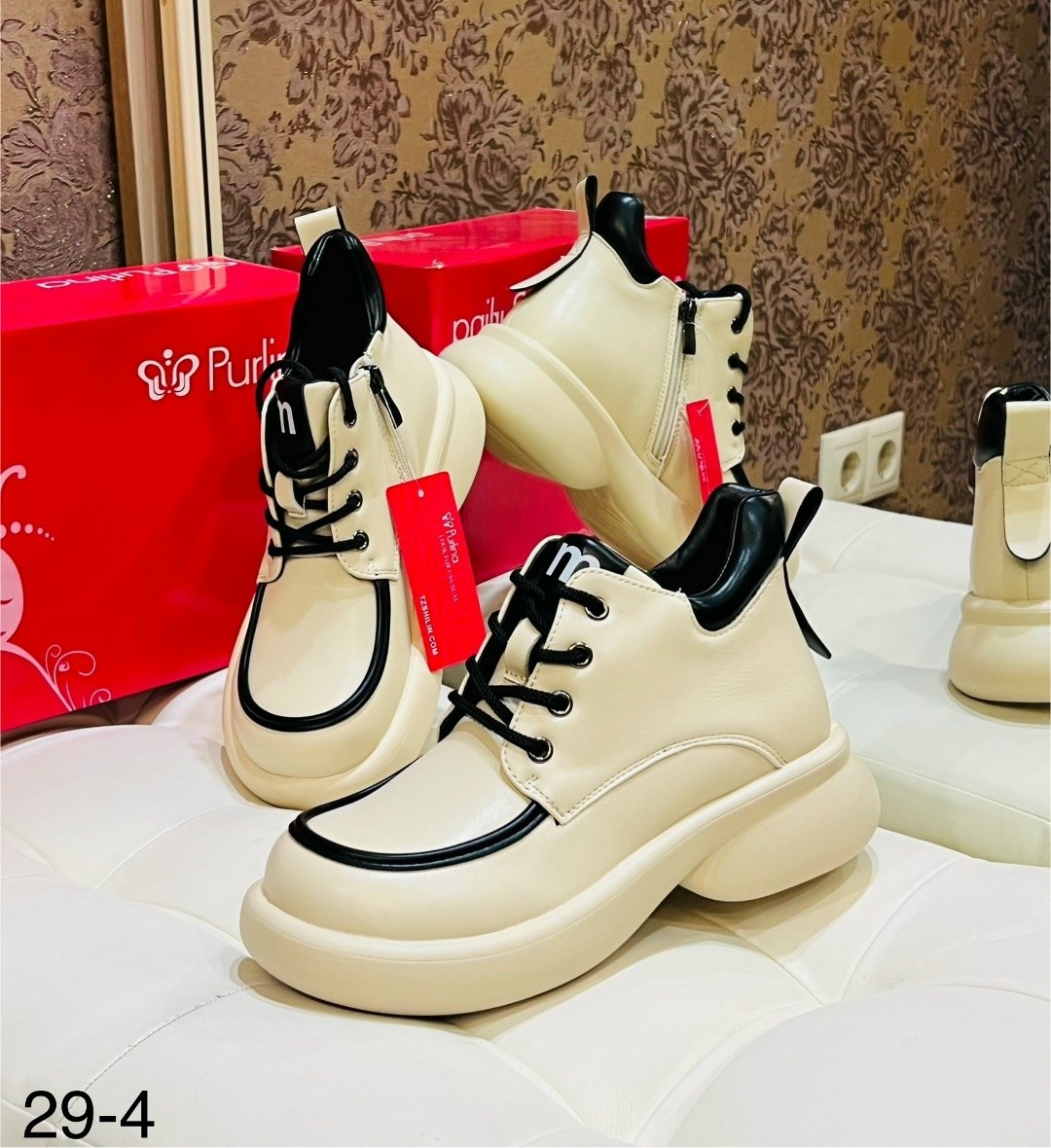 женские ботинки,,женские ботинки на платформе,ботинки с толстой подошвой,модные ботинки