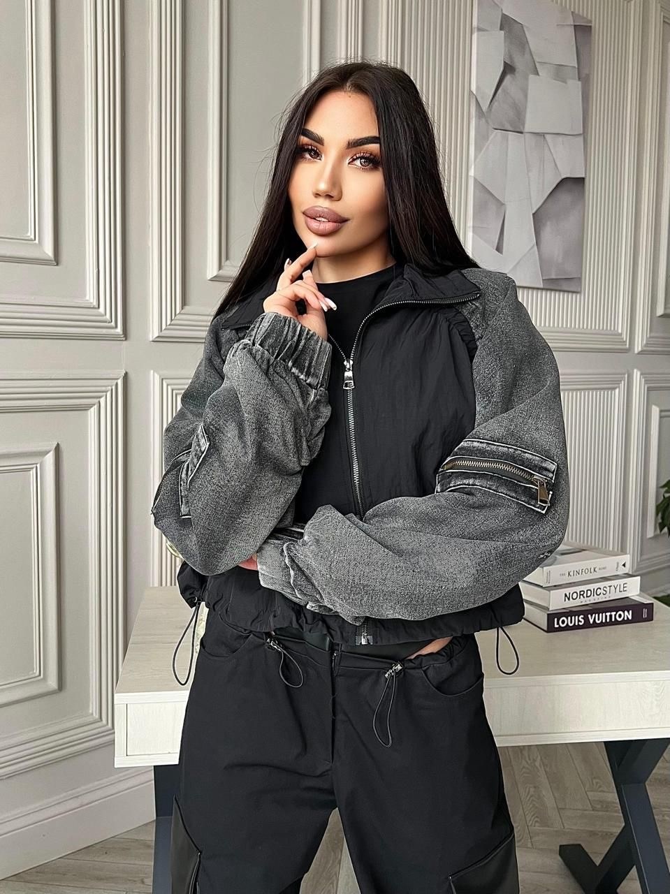 куртка стильная,куртка комбинированная,легкая куртка,куртка,женская куртка