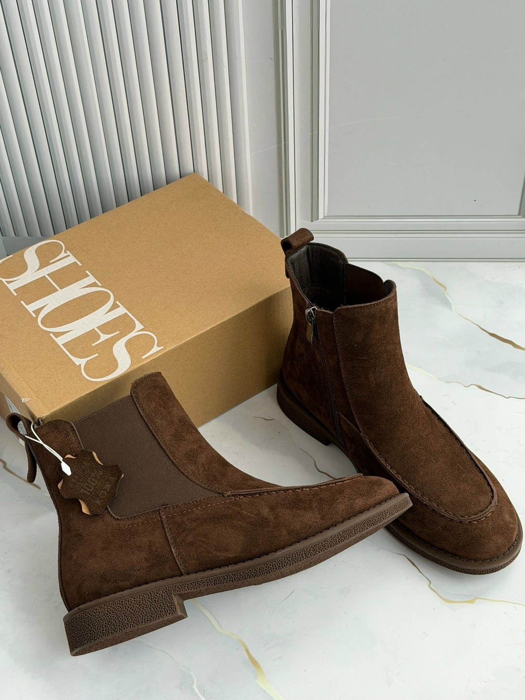 замшевые ботинки челси medicine коричневый,замшевые ботинки,ботинки высокие 12 storeez,,ботинки женские the row