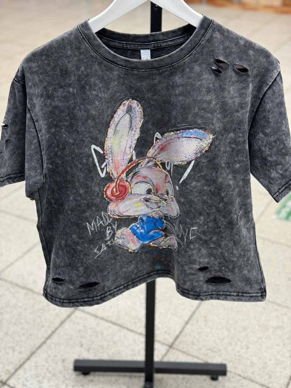 футболка варенка с принтом оверсайз,футболка варенка с принтом оверсайз maltipu,футболка женская,футболка варенка,футболка варенка оверсайз с принтом bugs bunny