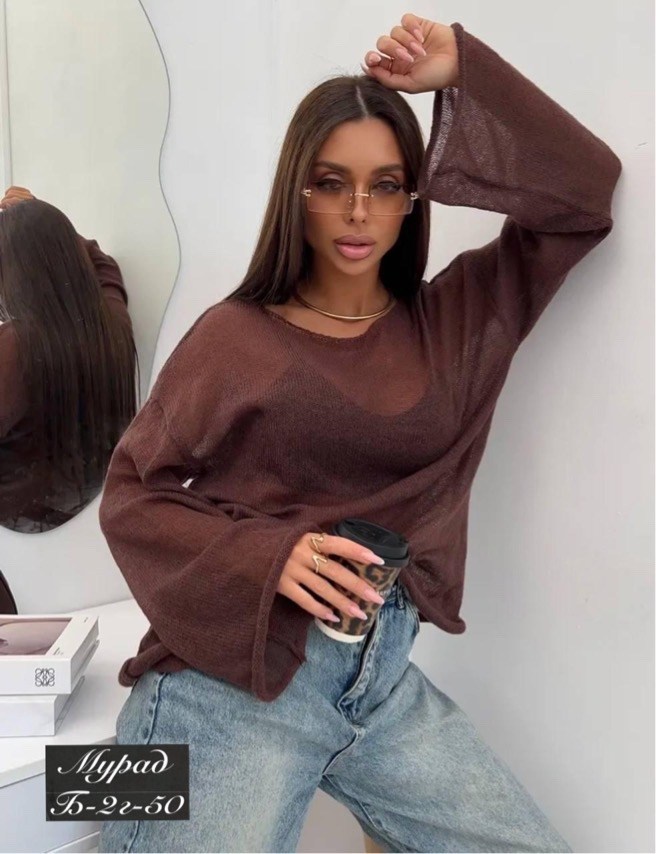 джемпер мохеровая паутинка цвета "туман",свитер из мохера "паутинка",женская кофта,джемпер из мохера на шёлке oversize,джемпер паутинка из мохера