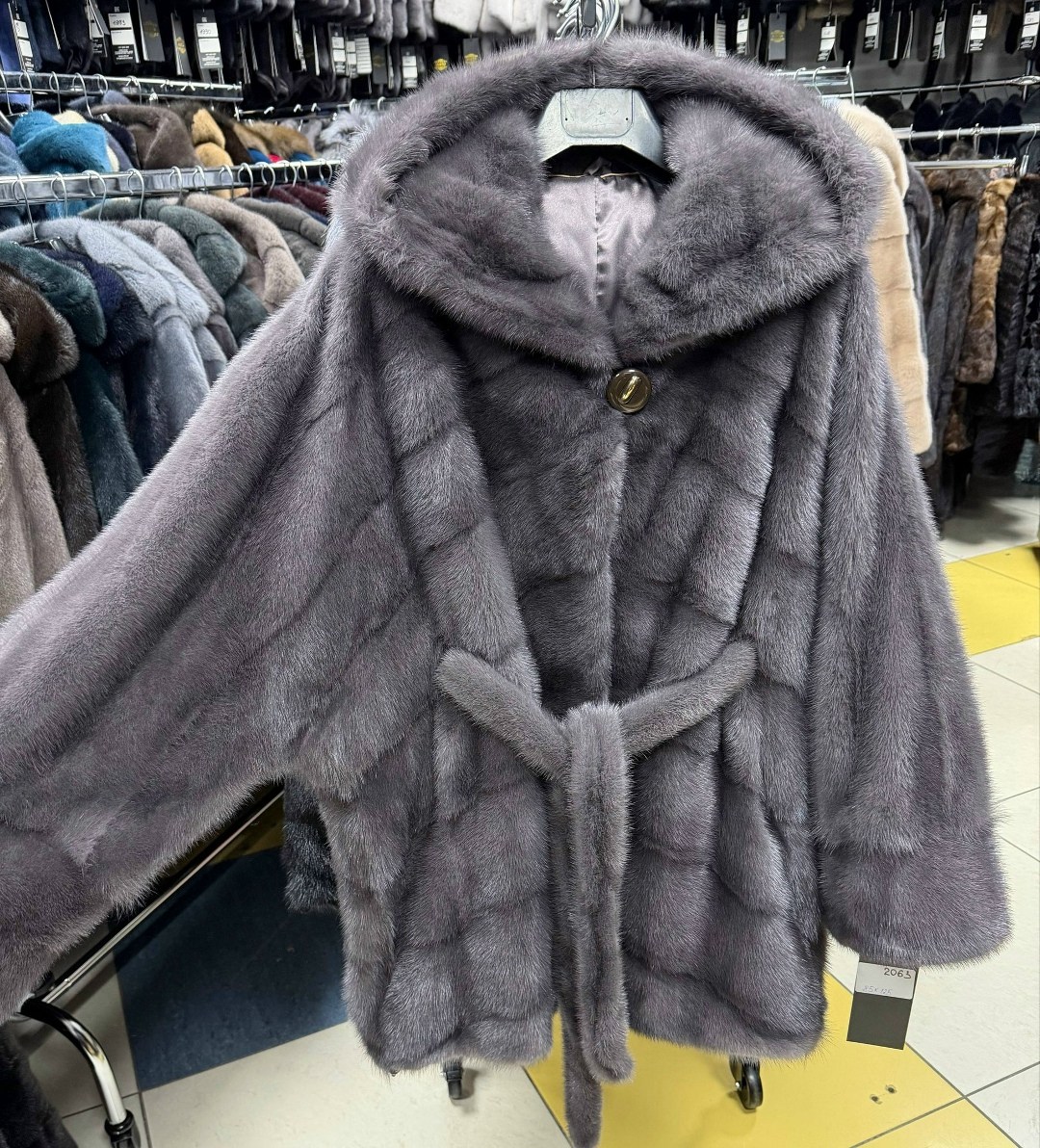 шубка из меха европейской норки с капюшоном,норковая шуба с капюшоном,шуба норковая,шубка из меха европейской норки с капюшоном цвет графит,шуба из норки