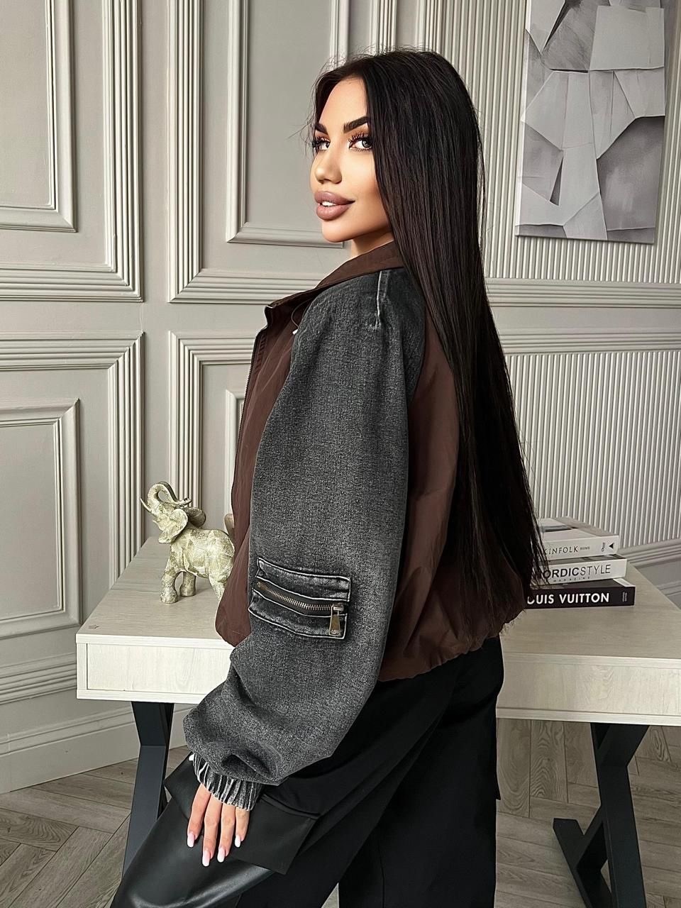 куртка стильная,куртка комбинированная,легкая куртка,куртка,женская куртка