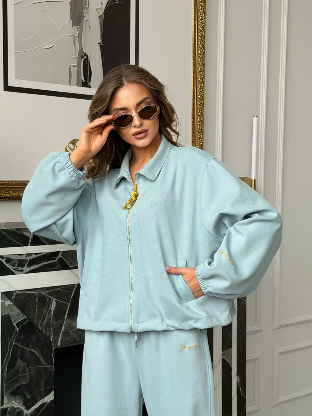 костюм спортивный,костюм спортивный женский,женский костюм,костюм с брюками,костюм голубой