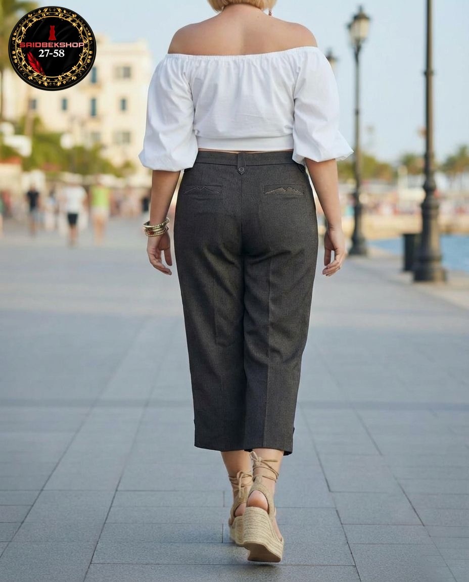 укороченные брюки для полных женщин,брюки для полных женщин,брюки для полных,брюки для полных невысоких женщин,брюки для полных женщин стильные