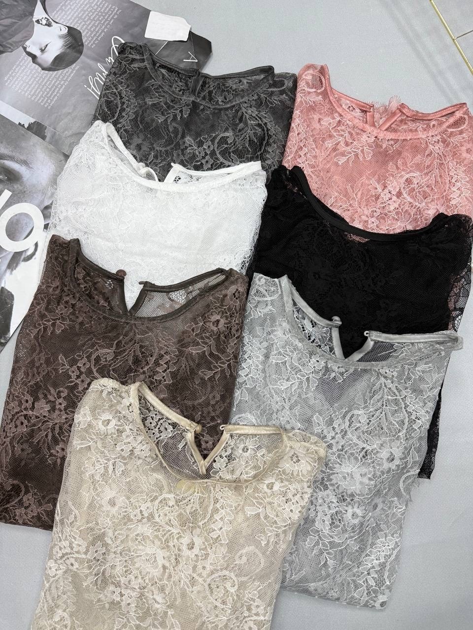 блузка женская нарядная из гипюра с топом,кружевная блузка,женская кружевная блузка,кружевное платье,блузка из гипюра и кружева