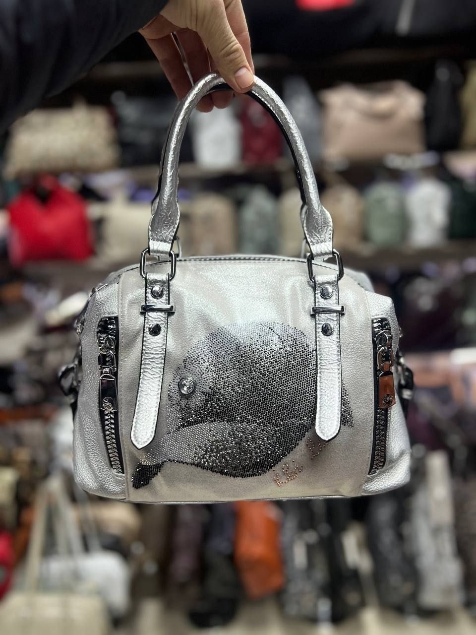 сумка,женская сумка,сумка модная,серебристая сумка,модная женская сумка