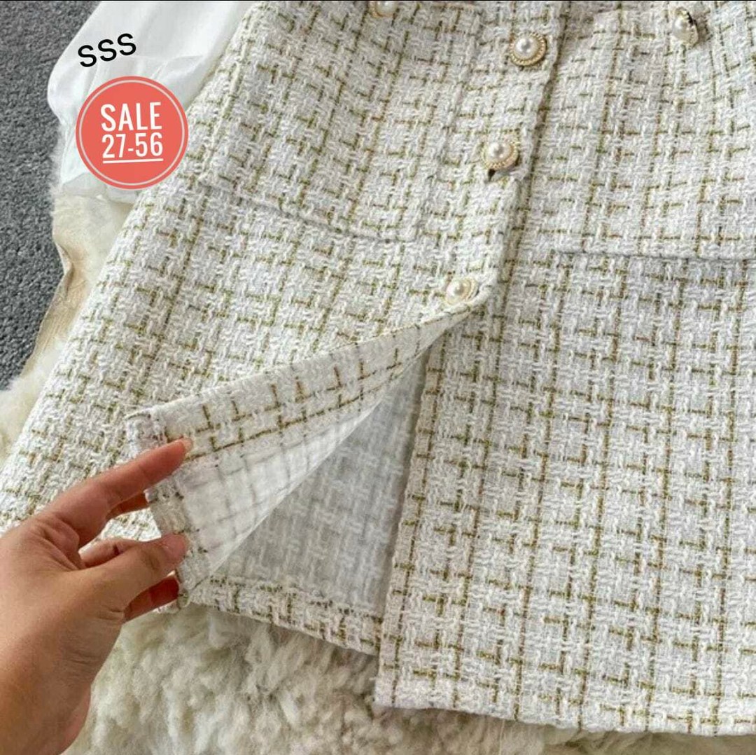 женская твидовая юбка с завышенной талией,женская клетчатая твидовая юбка,твидовая юбка мини,твидовая юбка,твидовый костюм