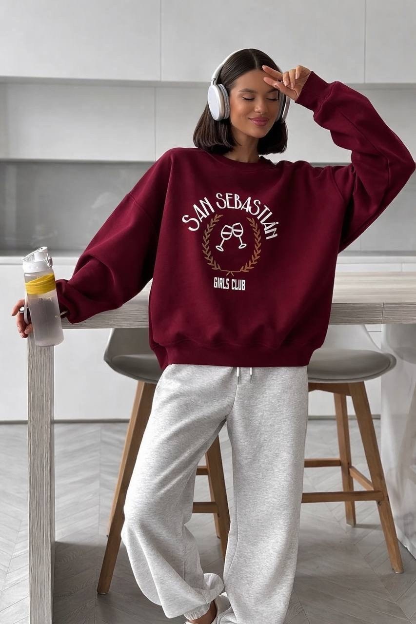 свитшот оверсайз бордовый с принтом old money assertive,женский свитшот оверсайз,свитшот женский,cвитшот оверсайз,свитшот оверсайз бордовый с принтом old money