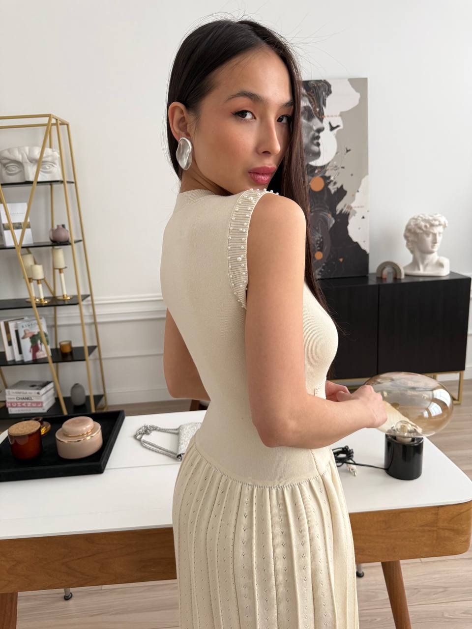 платье,трикотажное платье,плиссированная юбка,платье женское лапша длинное,вязаное платье