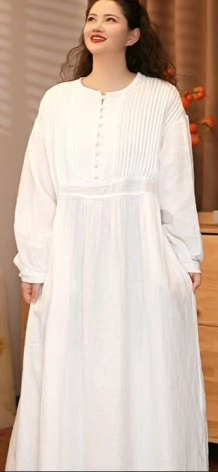 льняное платье,платье винтажное,платье в стиле бохо,женское льняное платье на пуговицах johnature,johnature льняное женское свободное платье с вышивкой