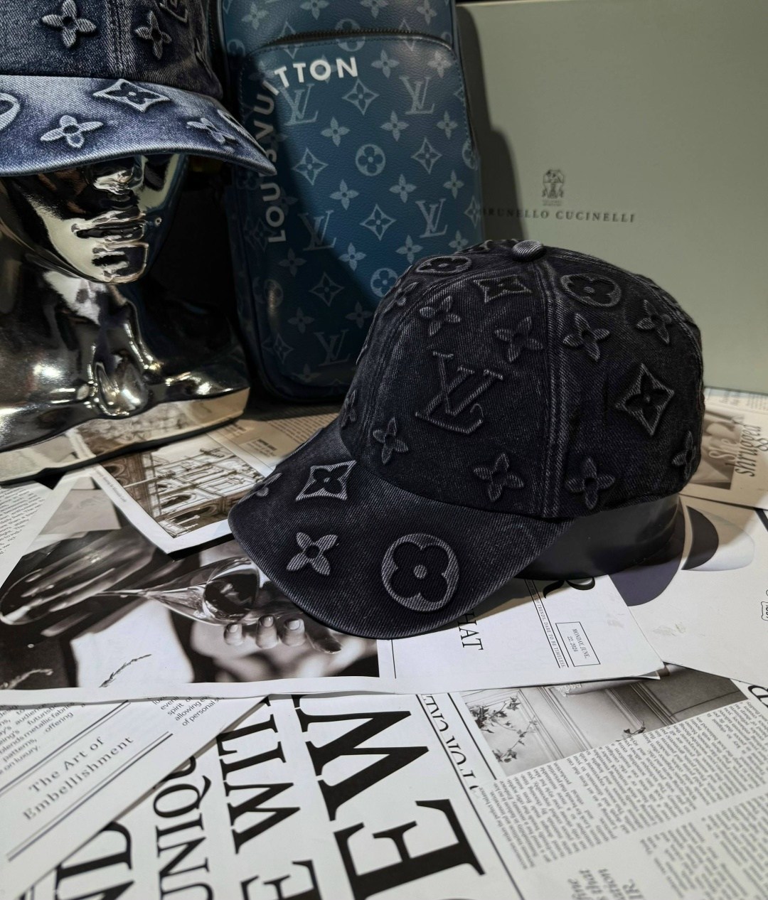 бейсболка louis vuitton,louis vuitton denim monogram baseball cap,кепка гуччи луи виттон,бейсболка в стиле louis vuitton,бейсболка стильная