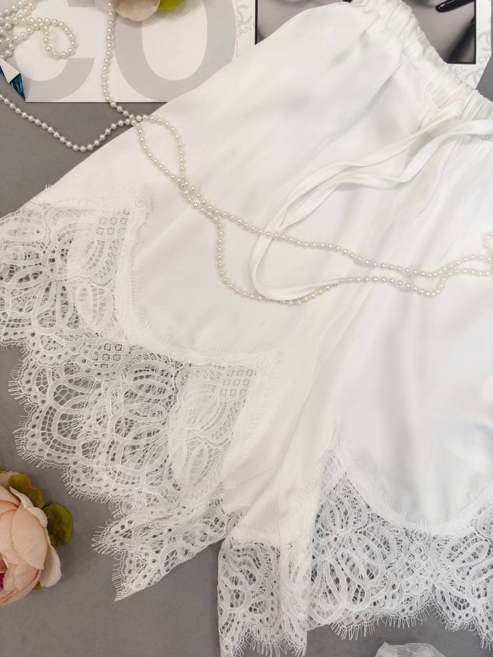 шорты кружевные,шелковые шорты,повседневные шорты с кружевом,шорты женские с кружевом,шорты с кружевом