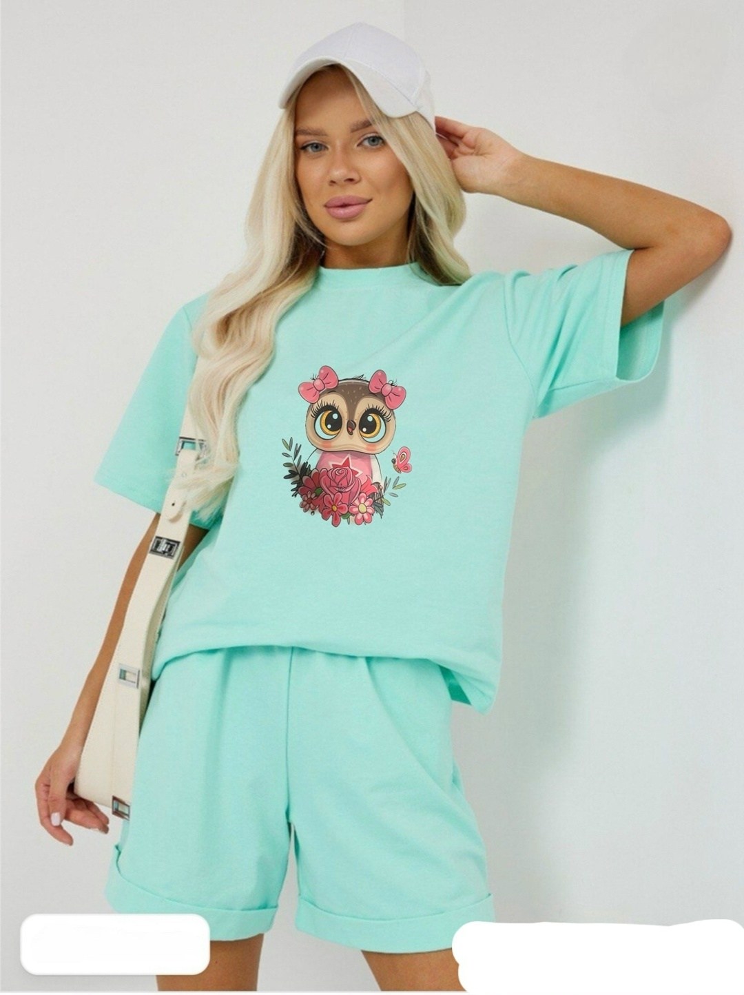 пижама с совами женская,натали костюм 10473,женские костюмы,комплект пижама,пижама женская