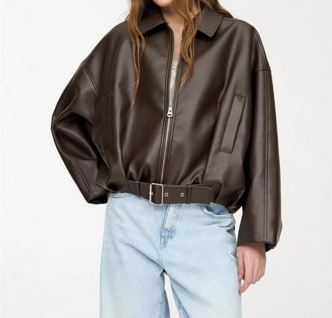 женская кожаная куртка,кожаная куртка,кожаная куртка оверсайз,женская куртка из искусственной кожи,куртка бомбер