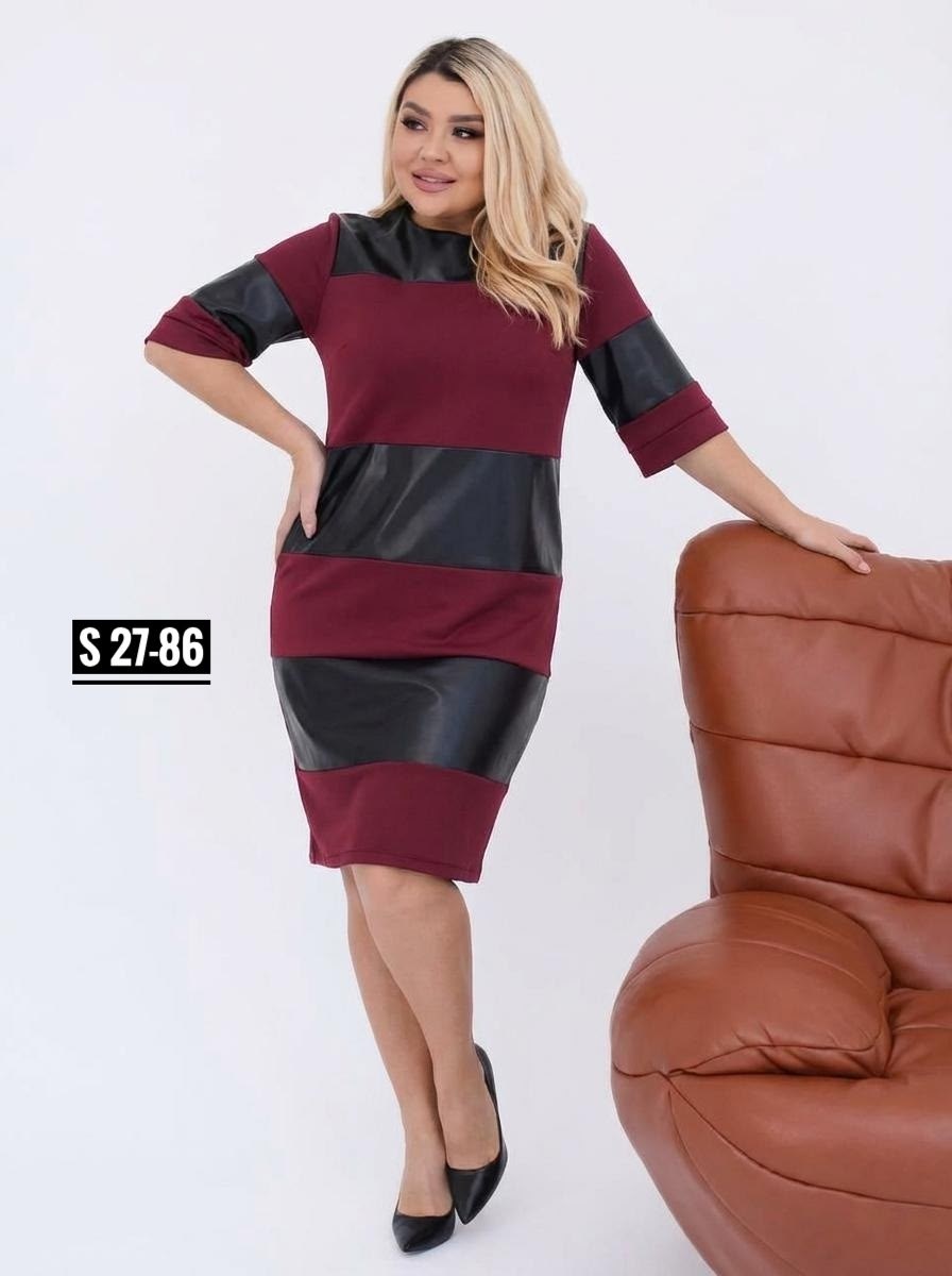 платье из экокожи,комбинированное платье,платье женское,платье большие размеры,кожаное платье