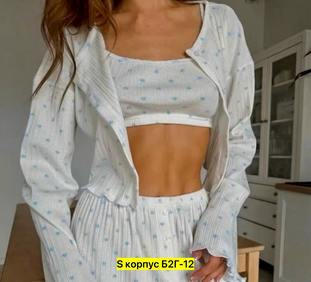 комплект женской пижамы,пижама комплект,пижама со штанами с принтом ysense 256770276,пижама со штанами с принтом ysense,женская пижама