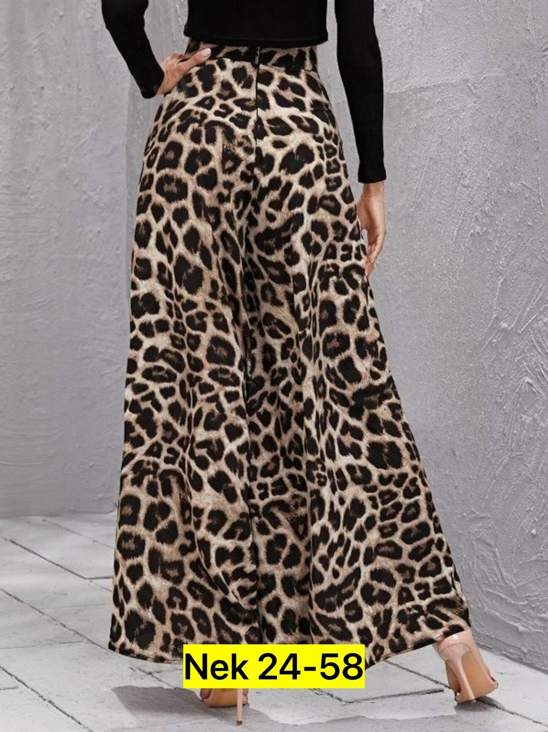 леопардовые брюки палаццо,элегантные брюки,широкие брюки с леопардовым принтом,брюки chicever женские с леопардовым принтом,леопардовые брюки