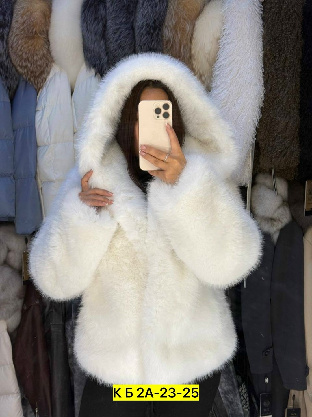 шуба с капюшоном из эко песца romana furs,белая шуба,шуба,шубка,шуба из меха финского песца с капюшоном белая