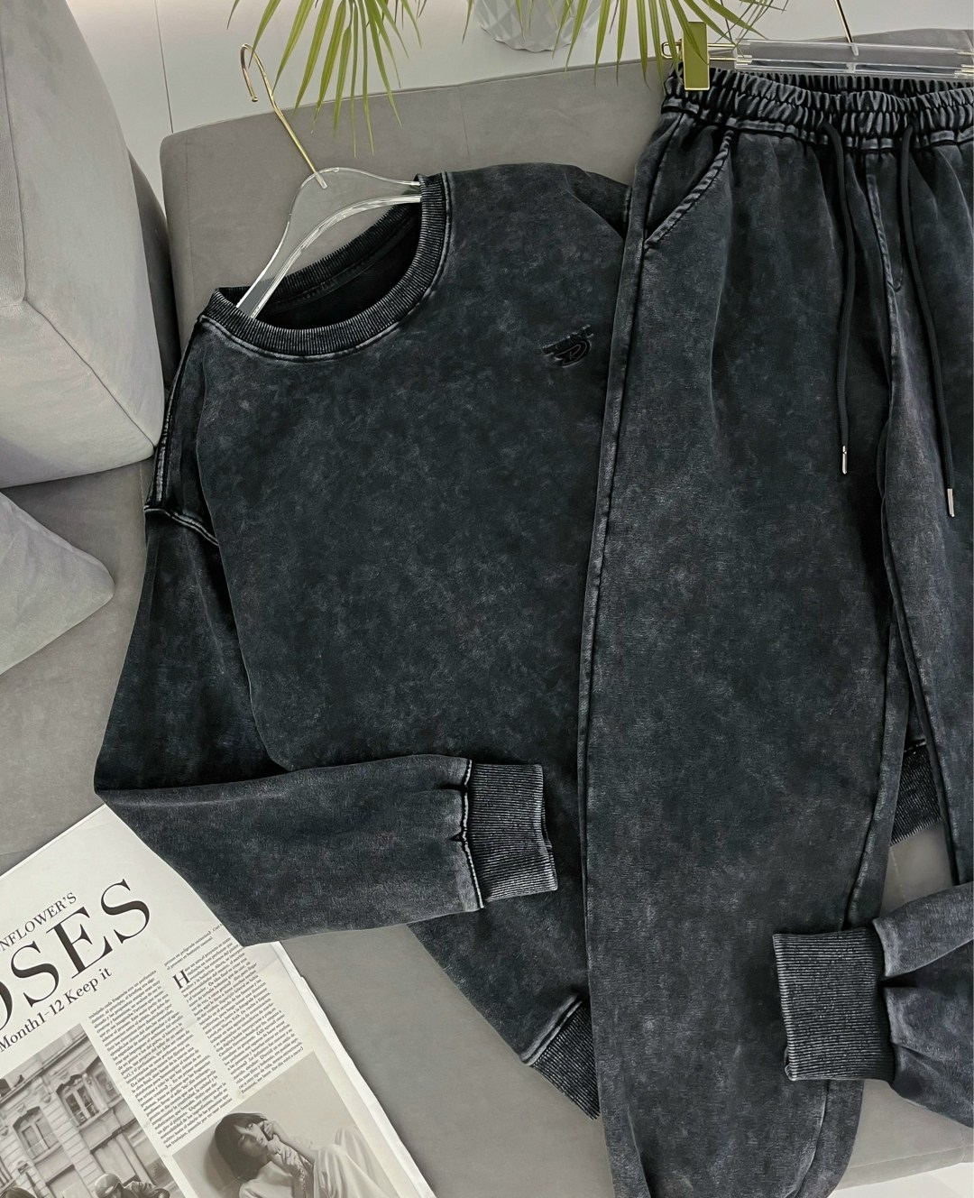 спортивный костюм варенка оверсайз b&ch 294285448,стильные костюмы,спортивный костюм,спортивный костюм варенка оверсайз b&ch цвет серый,спортивный костюм велюровый оверсайз