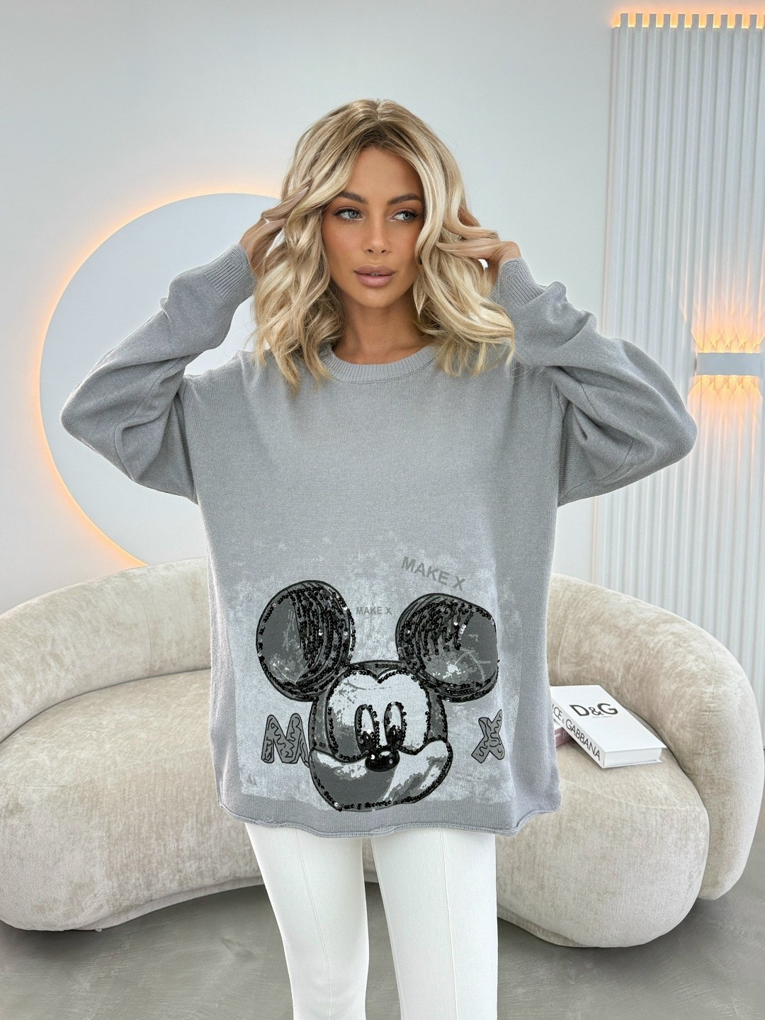 кофта варенка оверсайз с принтом микки маусом,свитшот оверсайз с принтом "микки маус",кофта варенка оверсайз с принтом микки маусом длина 83см,свитшот оверсайз с принтом "микки маус" deltafamily 25302