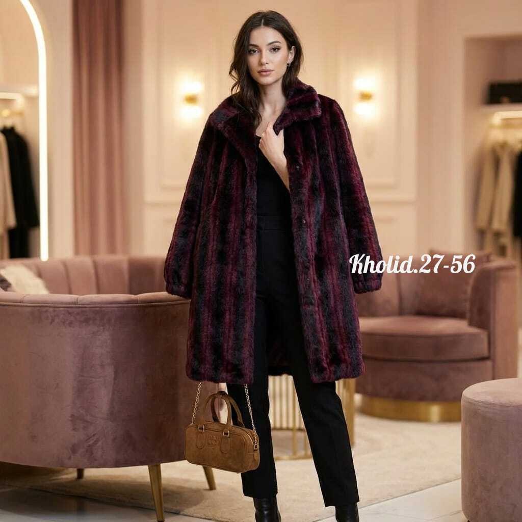 бордовая норковая шуба,бордовая шуба,женская шуба бордовая,женская шуба,искусственная шуба "барбара" прямая бордовая
