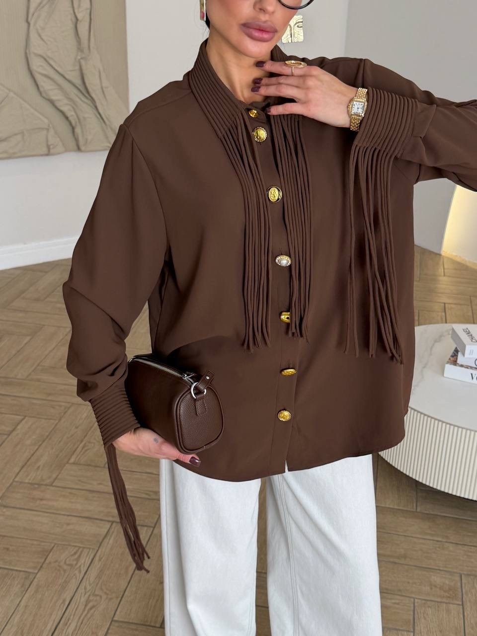 блузка стильная,модная блузка,рубашка женская,коричневая блузка,классические брюки