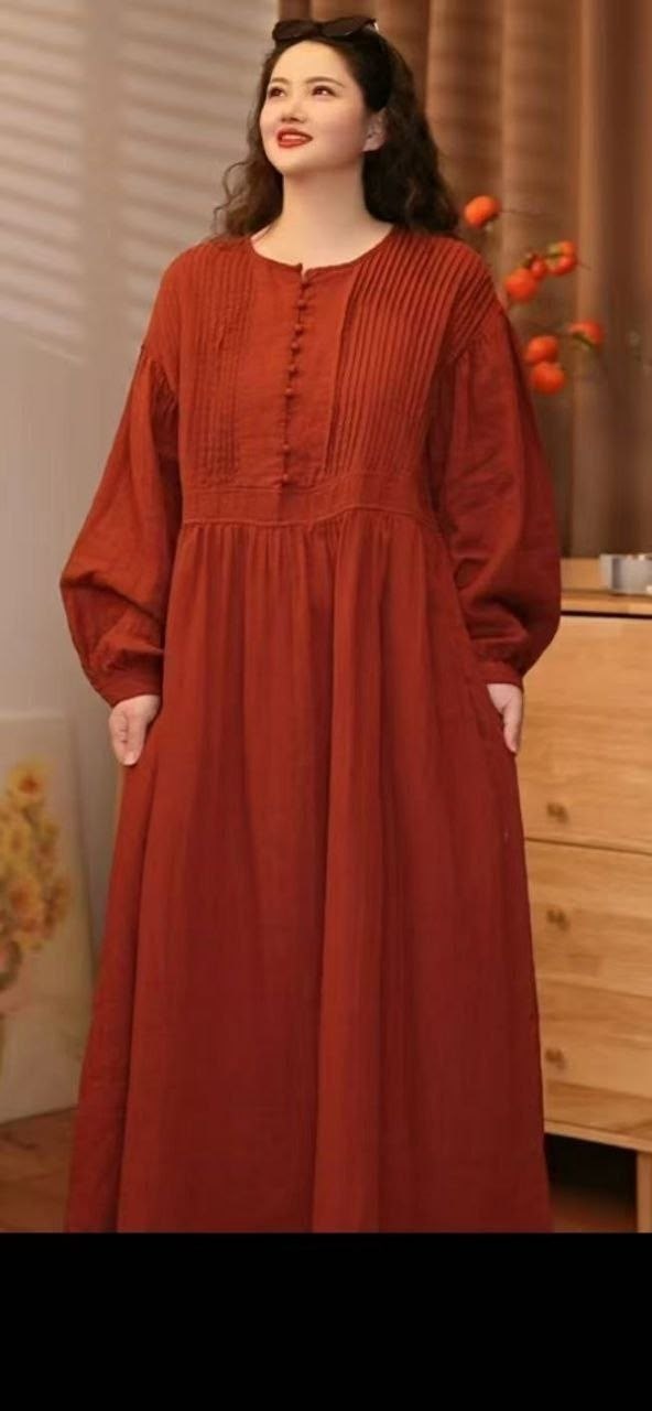 льняное платье,платье винтажное,платье в стиле бохо,женское льняное платье на пуговицах johnature,johnature льняное женское свободное платье с вышивкой