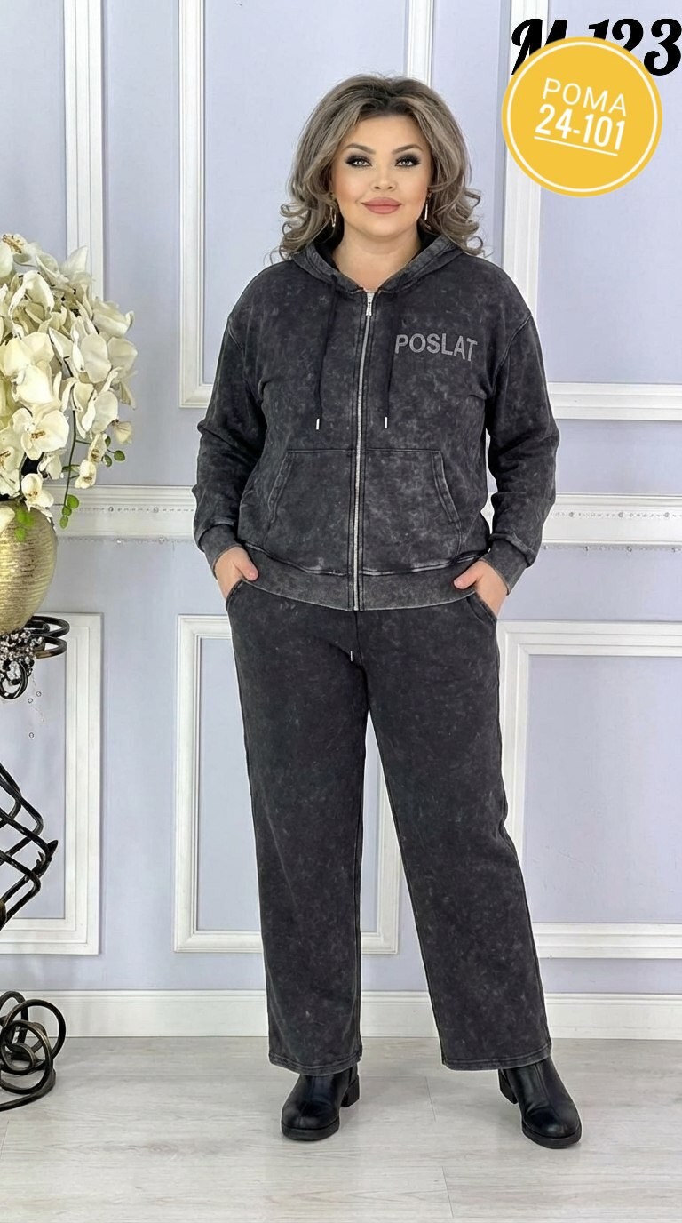 велюровый костюм больших размеров ltmoda,женские костюмы больших размеров,велюровый костюм больших размеров ltmoda цвет графит темно-серый,костюм велюровый больших размеров granat fashion,велюровый сп