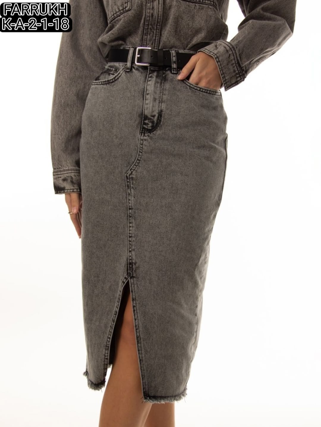 юбка миди джинсовая,юбка джинсовая,юбка джинсовая длинная с разрезом спереди niange,джинсовая юбка макси,серая джинсовая юбка