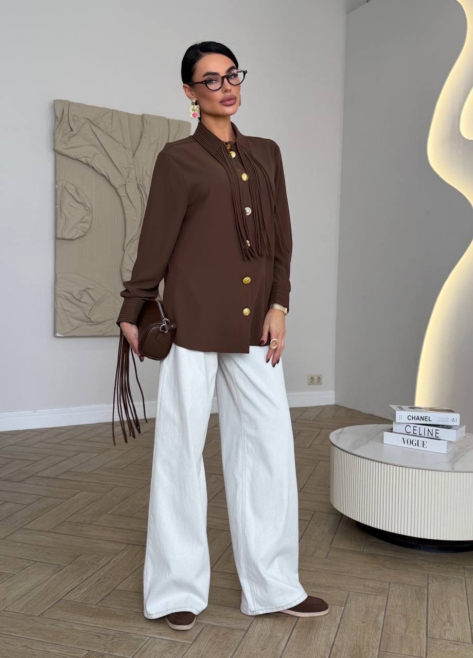 блузка стильная,модная блузка,рубашка женская,коричневая блузка,классические брюки