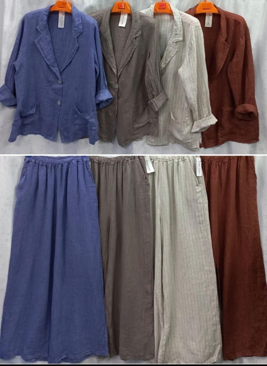 брючный костюм из льна,костюм брючный женский льняной airy,льняной брючный костюм,костюм повседневный,костюм льняной с брюками