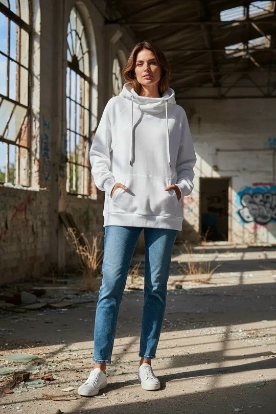 худи унисекс оверсайз easy street молочно-белое,худи оверсайз унисекс outshine белое,толстовка оверсайз,худи белое,худи оверсайз