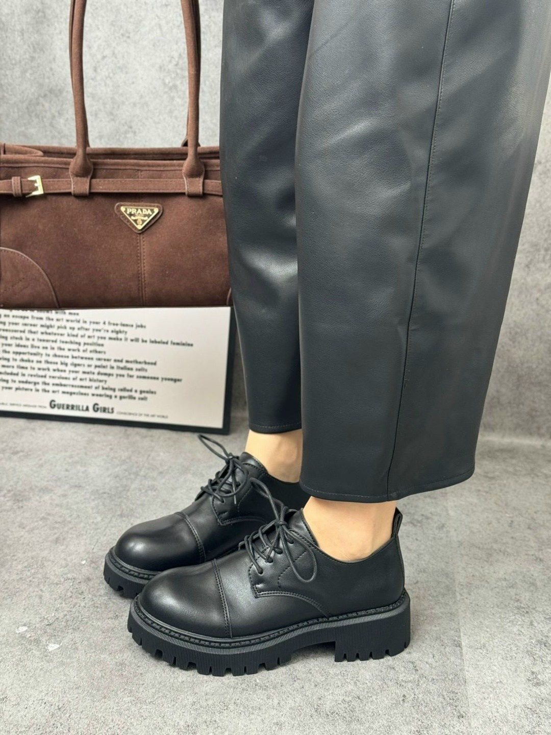 ,полуботинки черные женские,полуботинки на платформе и низком каблуке из натуральной кожи,полуботинки женские,полуботинки на платформе