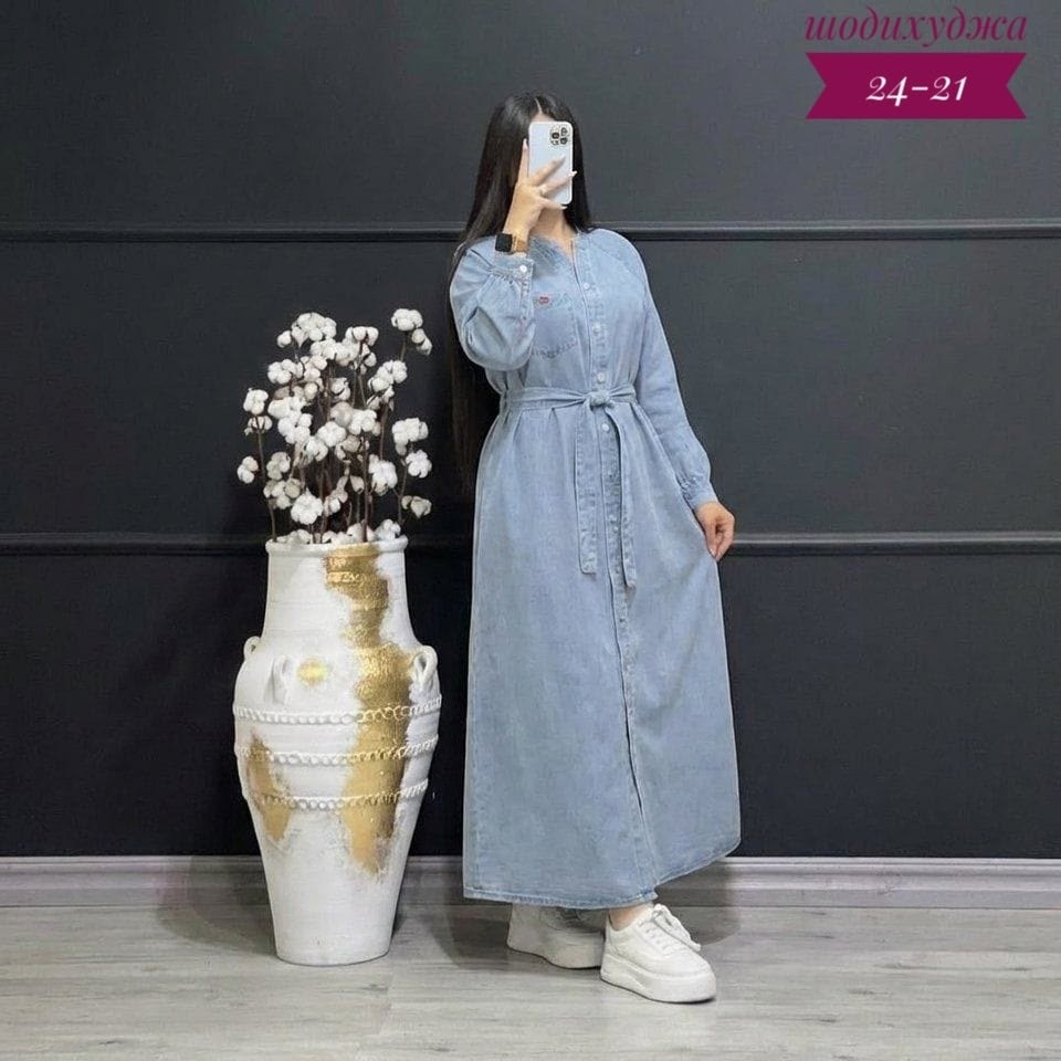 платье рубашка джинсовое длинное офисное макси в пол aisha collection,джинсовая платье,платье джинсовое длинное,стильное джинсовое платье