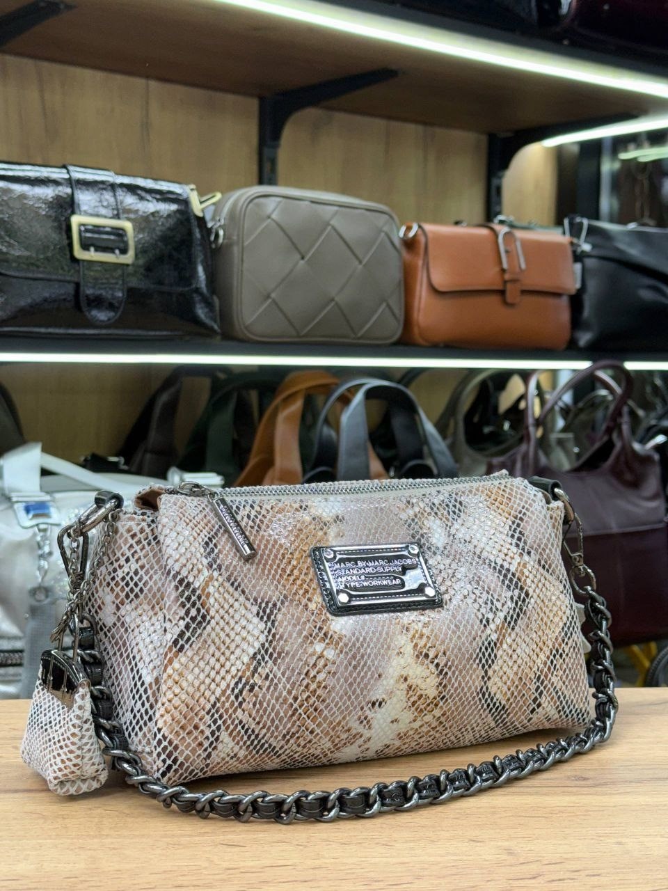 сумка polina eiterou,сумка,сумка из кожи питона,сумка женская из натуральной кожи,женская сумка