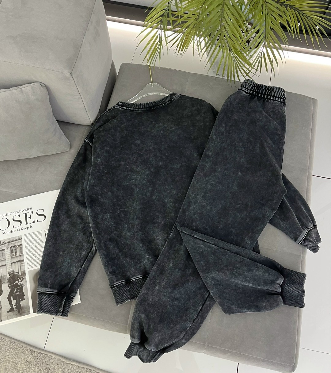 спортивный костюм варенка оверсайз b&ch 294285448,стильные костюмы,спортивный костюм,спортивный костюм варенка оверсайз b&ch цвет серый,спортивный костюм велюровый оверсайз