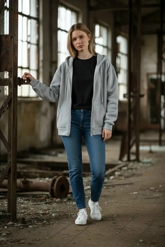 женская толстовка из футера с начесом happyfox,серая кофта на молнии женская оверсайз,толстовкa на молнии с капюшоном,серая толстовка,толстовка женская