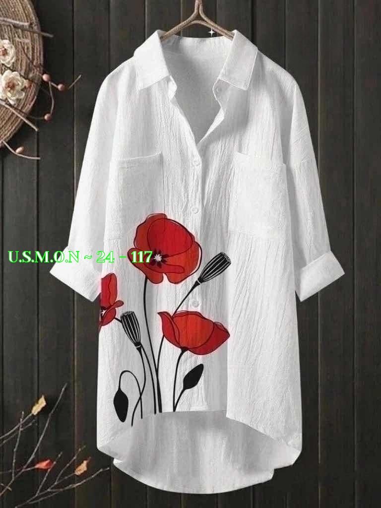 рубашка туника женская,женская рубашка,женская рубашка из хлопка и льна,рубашка туника,повседневная рубашка с принтом