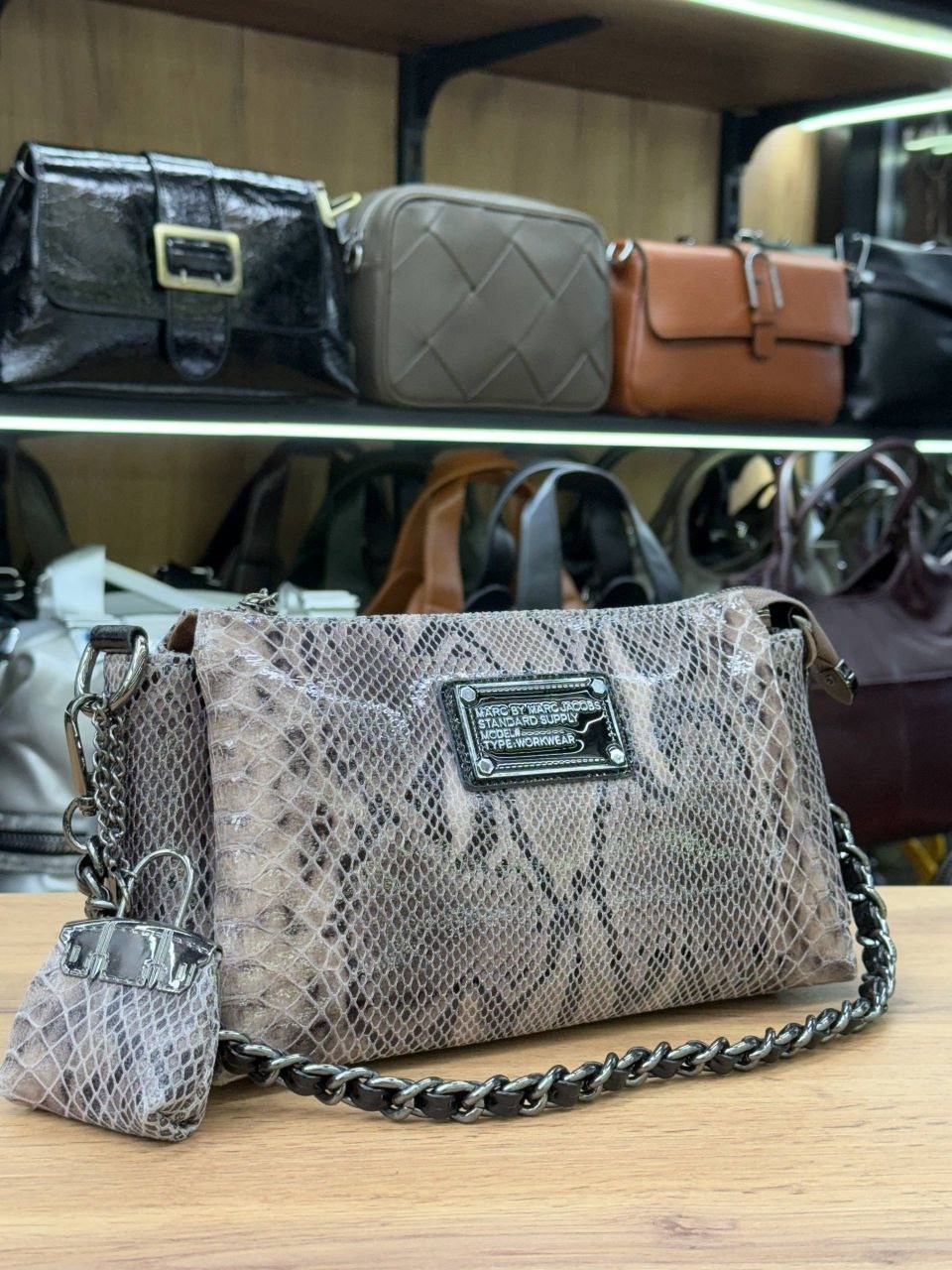сумка polina eiterou,сумка,сумка из кожи питона,сумка женская из натуральной кожи,женская сумка