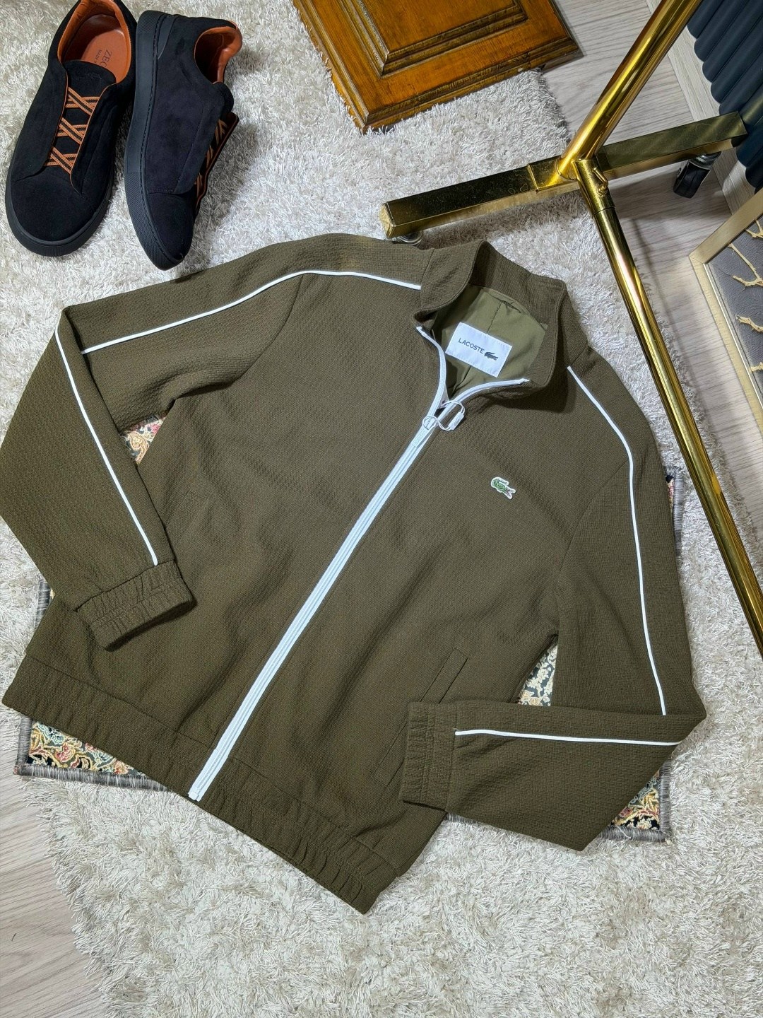 куртка original paris lacoste зеленый,lacoste full zip track jacket green,lacoste зеленый,бомбер lacoste,lacoste куртка