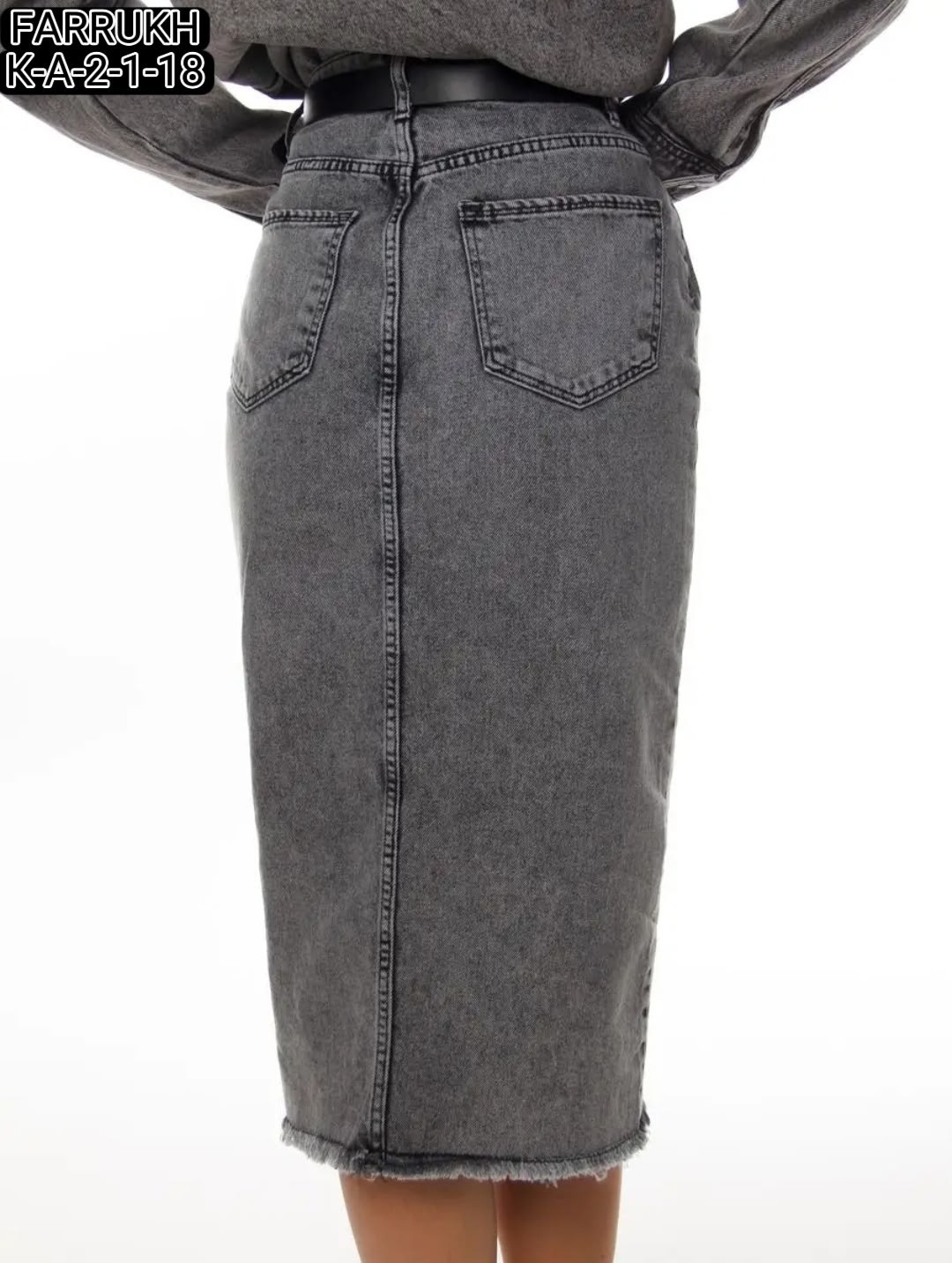 юбка миди джинсовая,юбка джинсовая,юбка джинсовая длинная с разрезом спереди niange,серая джинсовая юбка,джинсовая юбка миди с разрезом