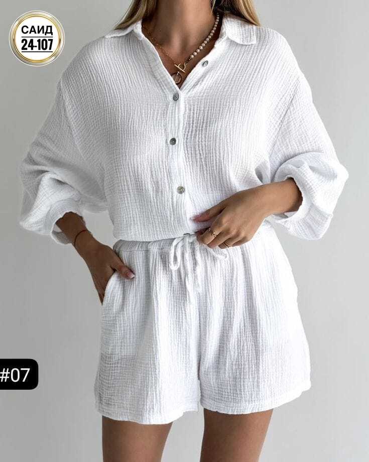 летние костюмы,голубой костюм,костюм с рубашкой и шортами,повседневный костюм,костюм женский летний