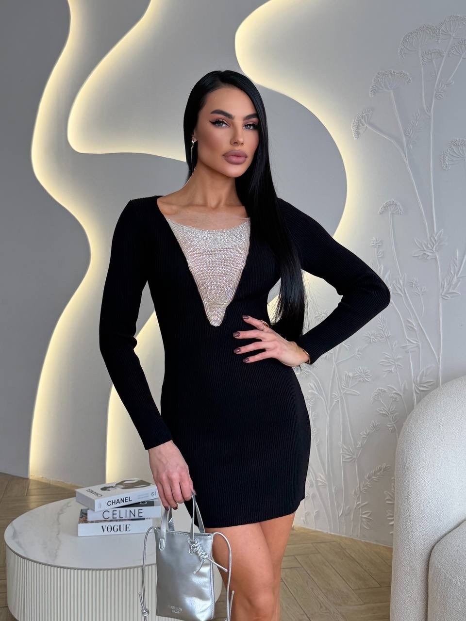 черное трикотажное платье,женское платье,платье,трикотажное платье,платье шикарное